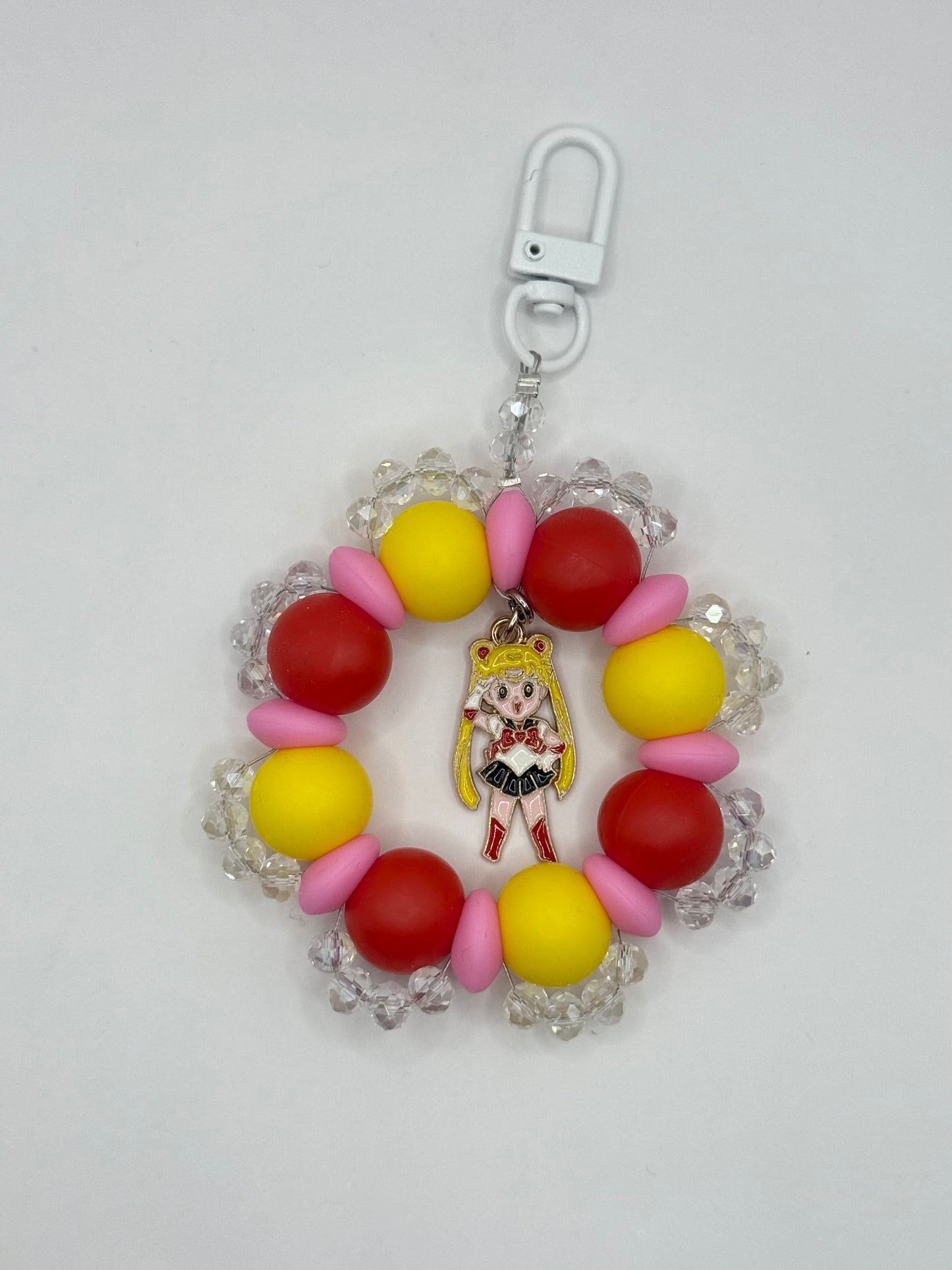 “SCOUTS” Silicone and Crystal Bag Charm Keychains