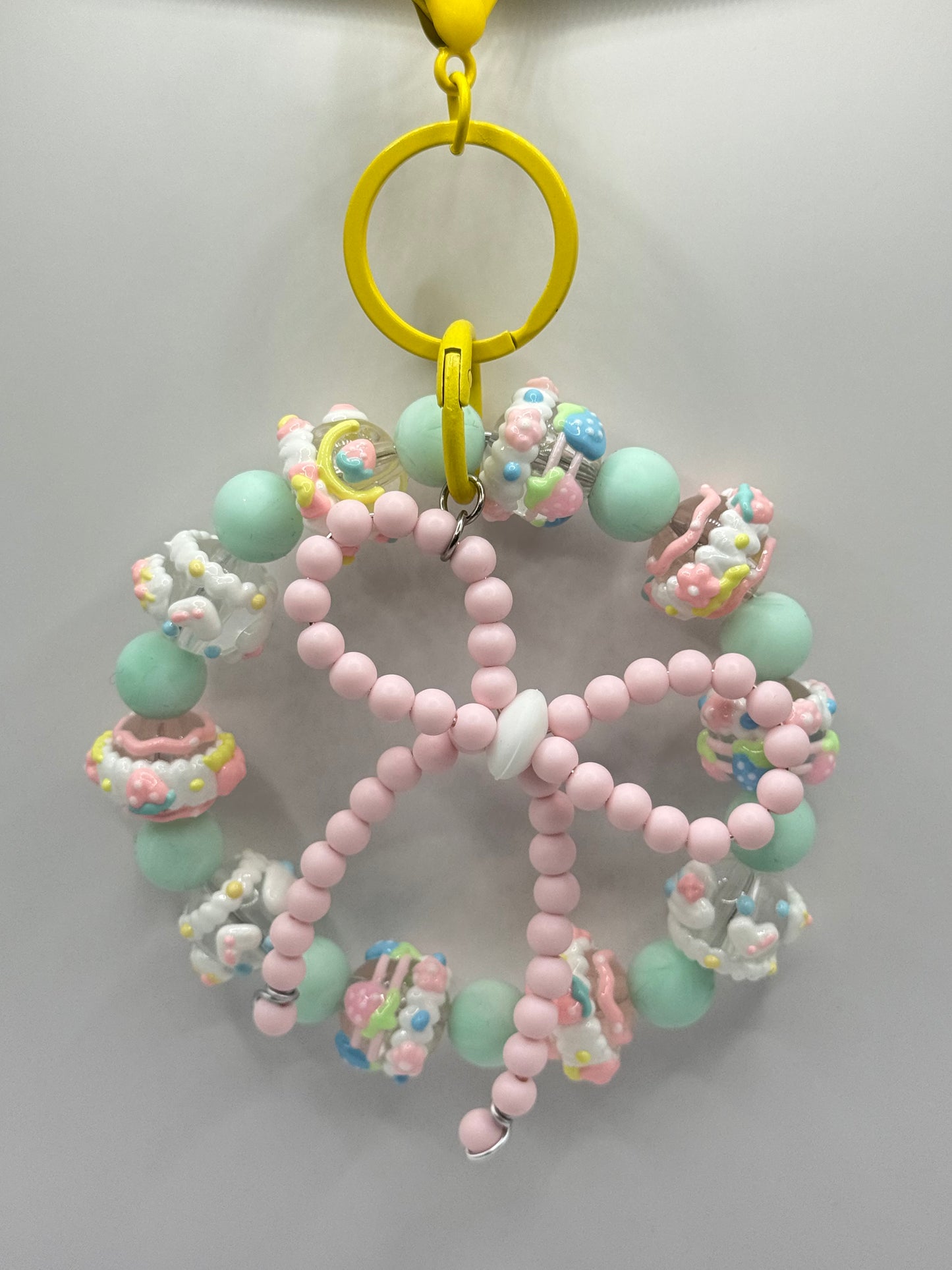 “MINT MACARON” Silicone Wristlet Keychain