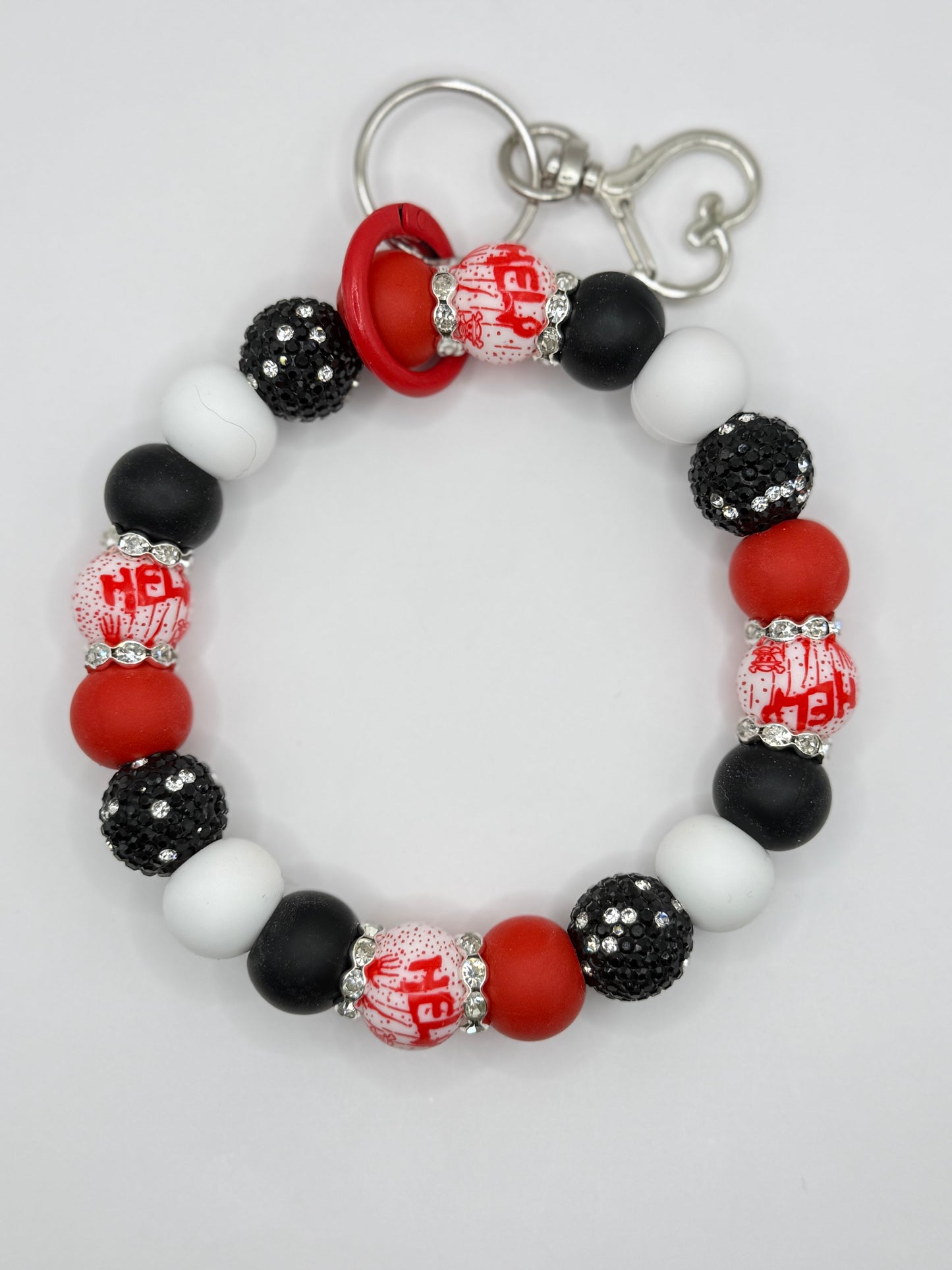 “HELP” Silicone Wristlet Keychain