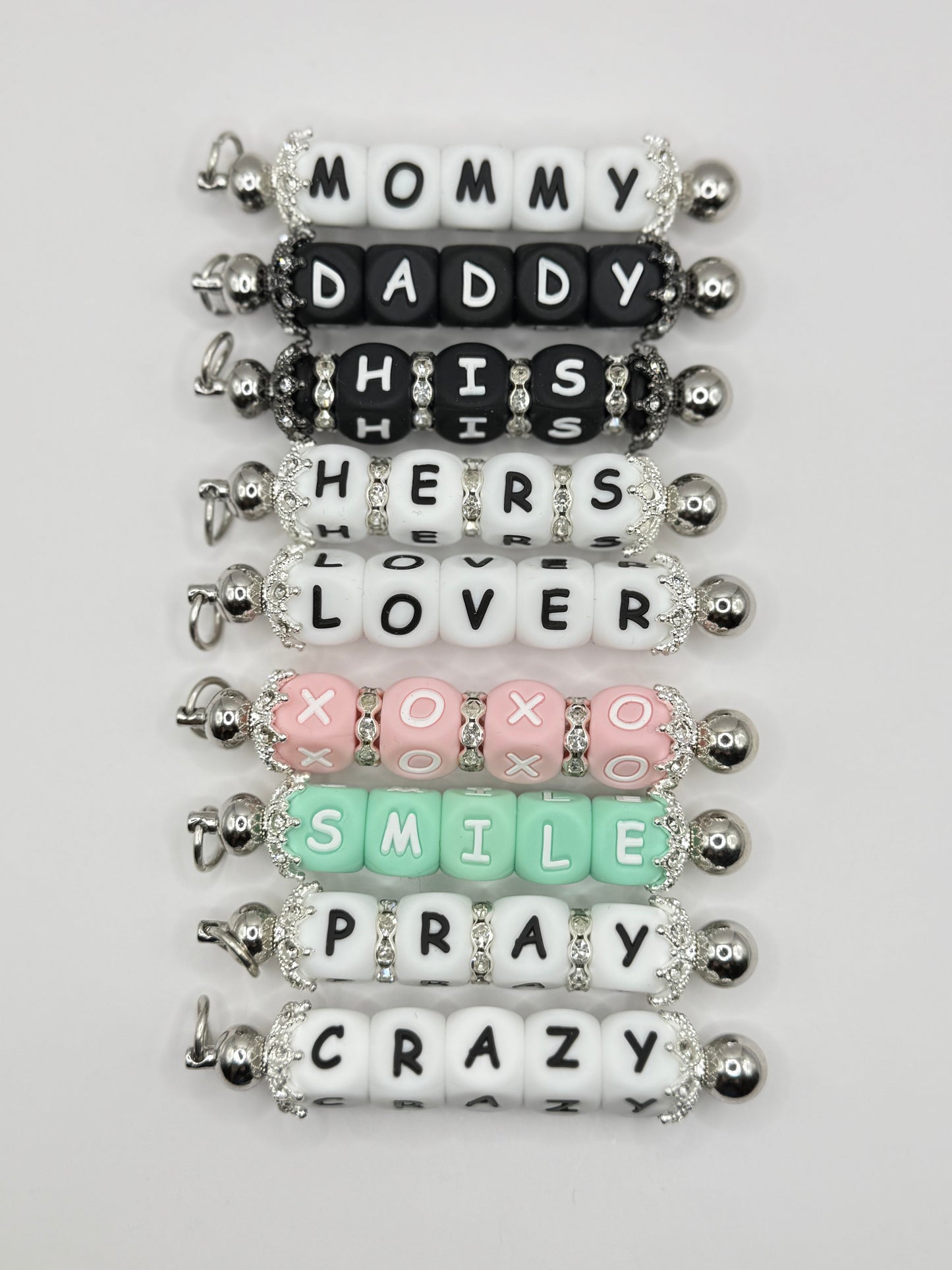 “CUSTOM WORD” Beaded Keychain Addon