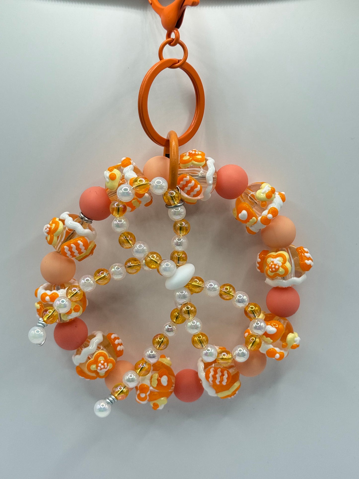 “ORANGE MACARON” Silicone Wristlet Keychain