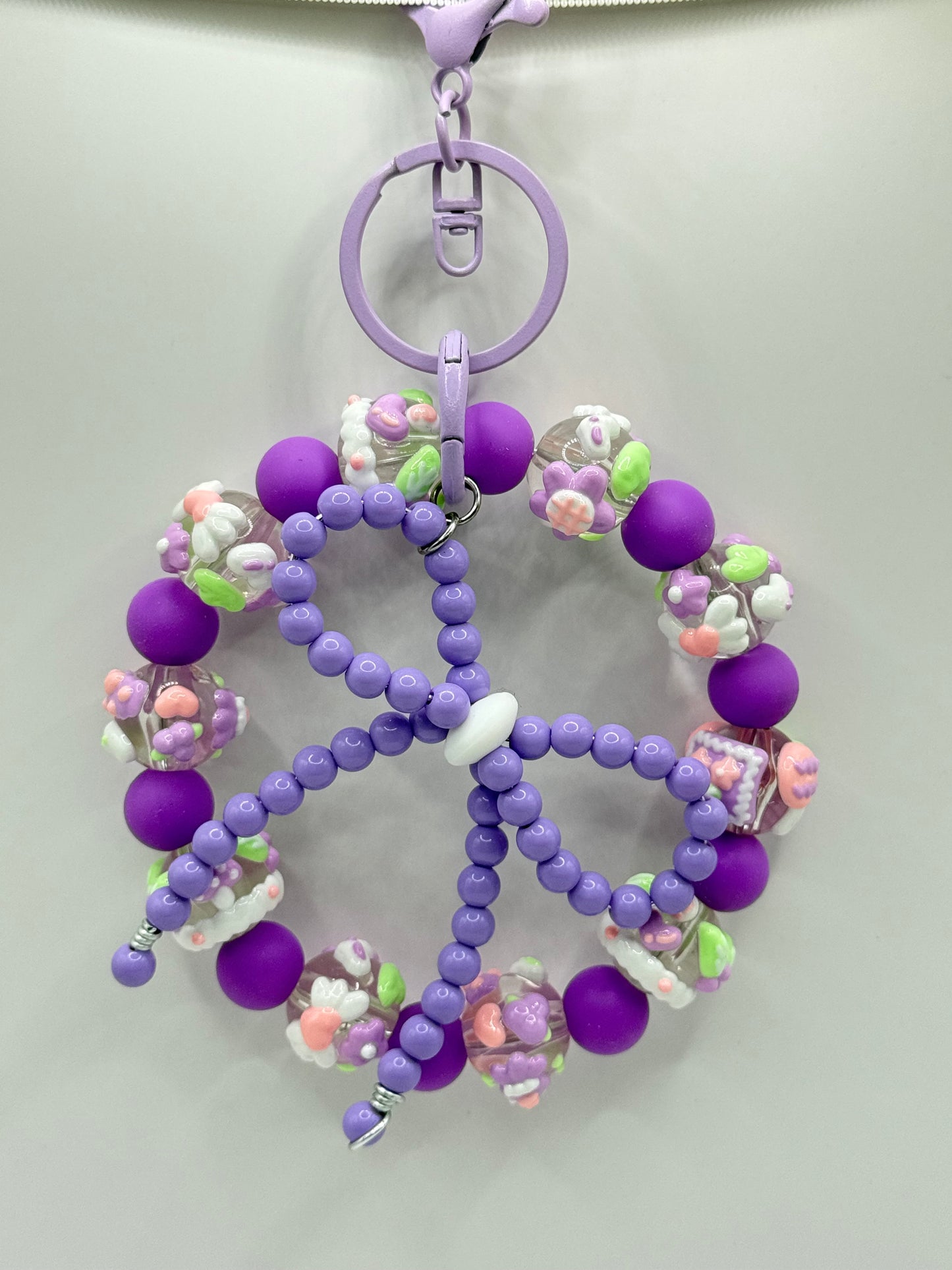 “PURPLE MACARON” Silicone Wristlet Keychain