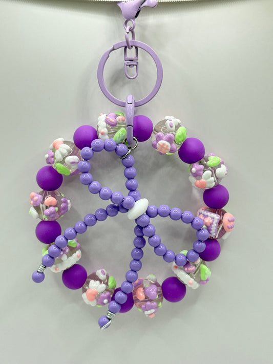 “PURPLE MACARON” Silicone Wristlet Keychain