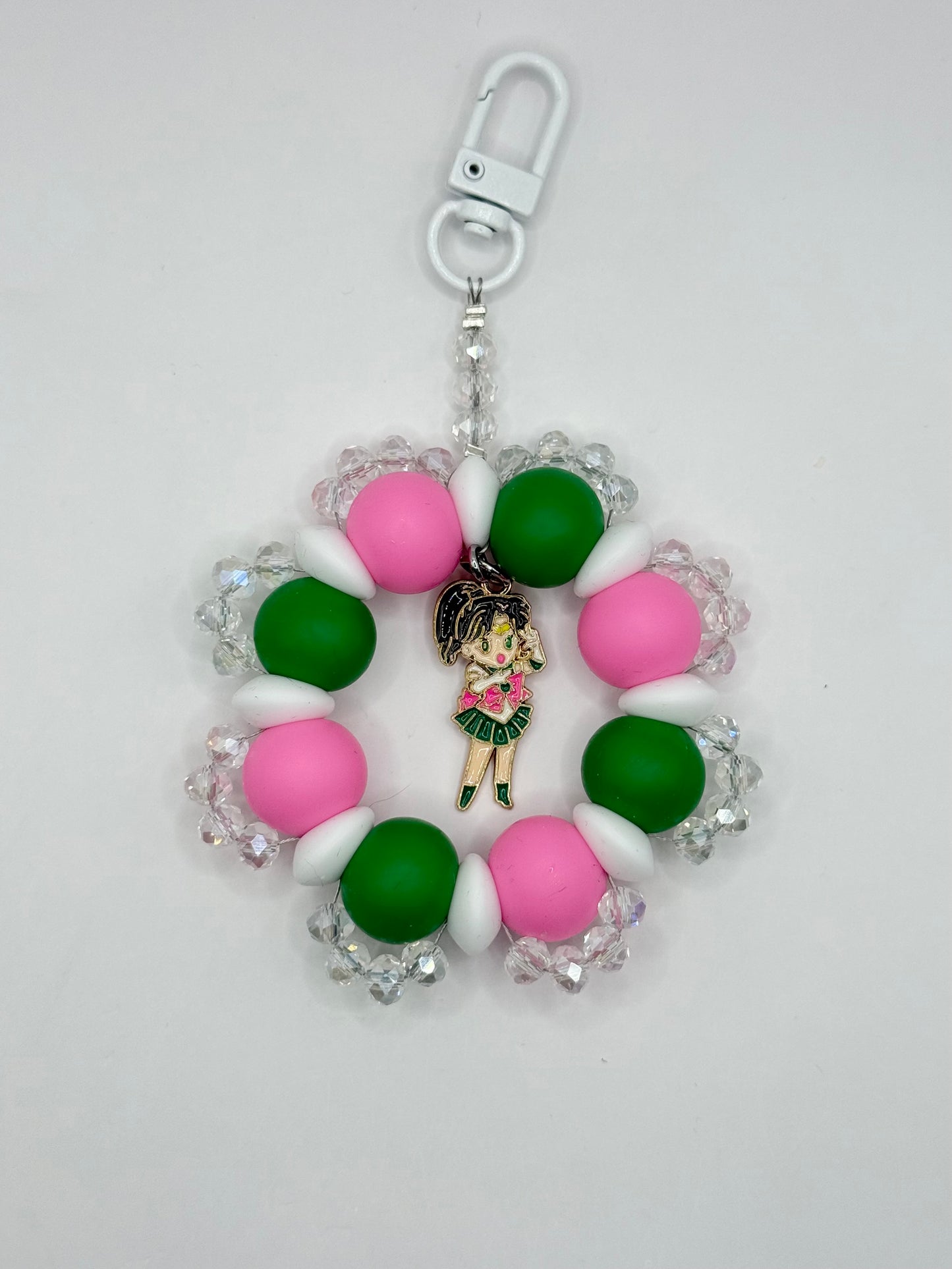 “SCOUTS” Silicone and Crystal Bag Charm Keychains
