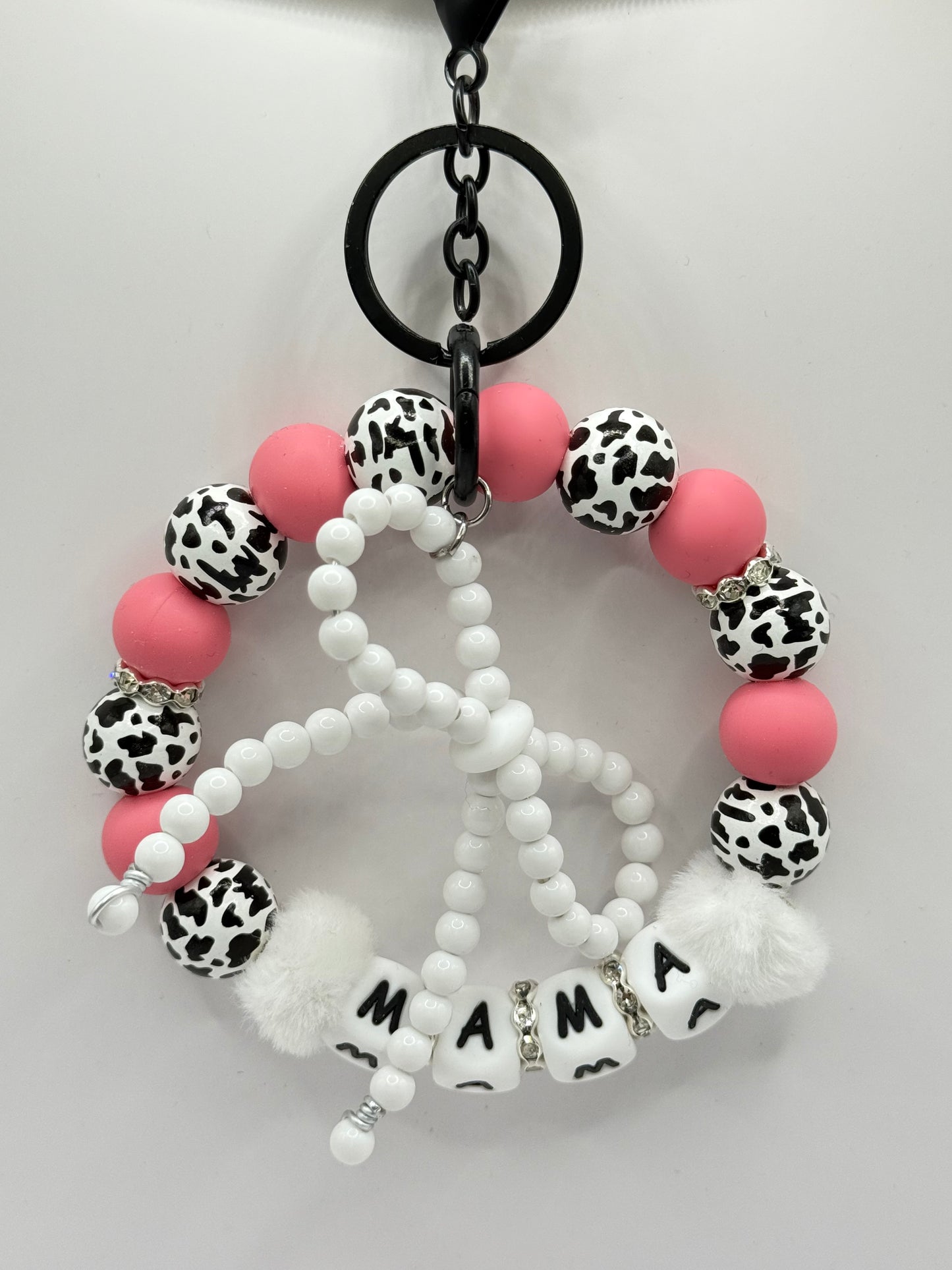 “PiNK MAMA” Silicone Wristlet Keychain