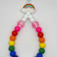 Beaded Tear Drop Silicone Wristlet Keychain