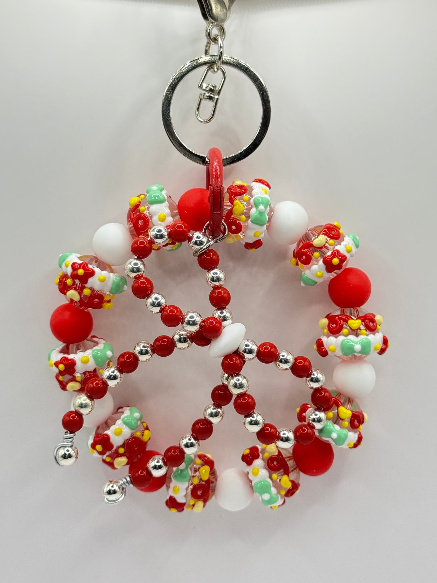 “RED MACARON” Silicone Wristlet Keychain