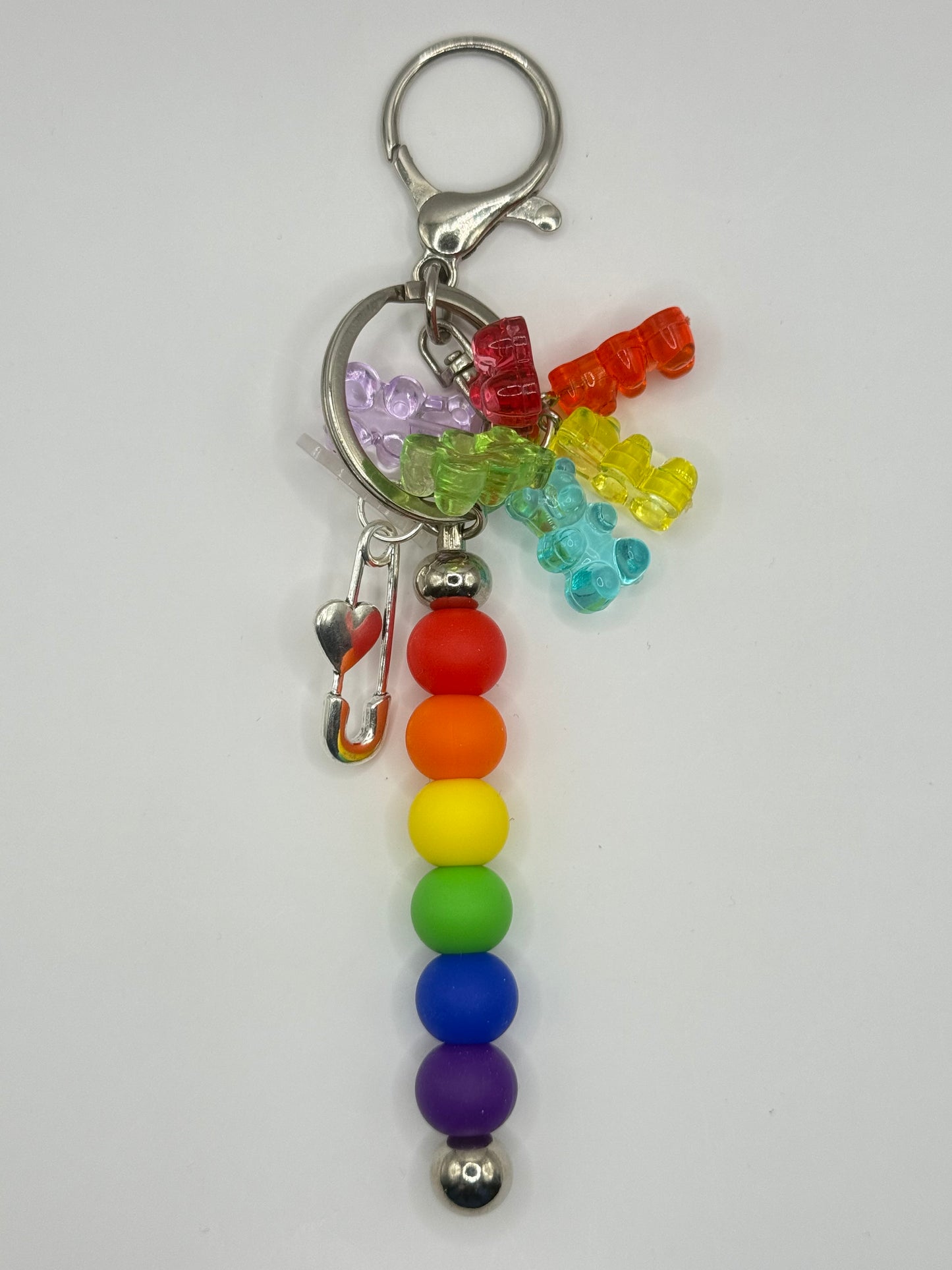 “PRIDE” Rainbow Flag Keychain