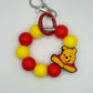 “FRIENDS” Silicone and Crystal Bag Charm Keychain