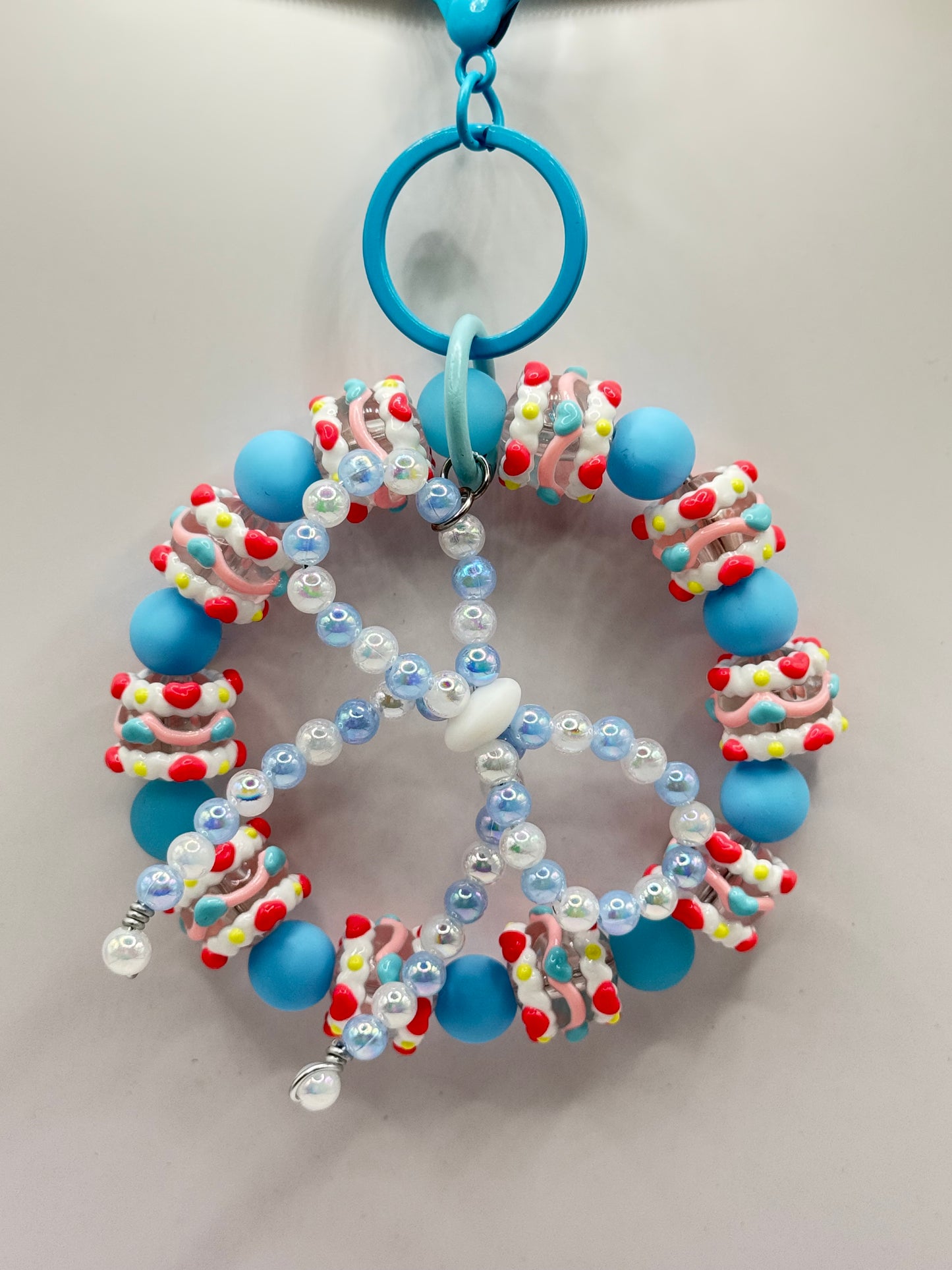 “BLUE MACARON” Silicone Wristlet Keychain