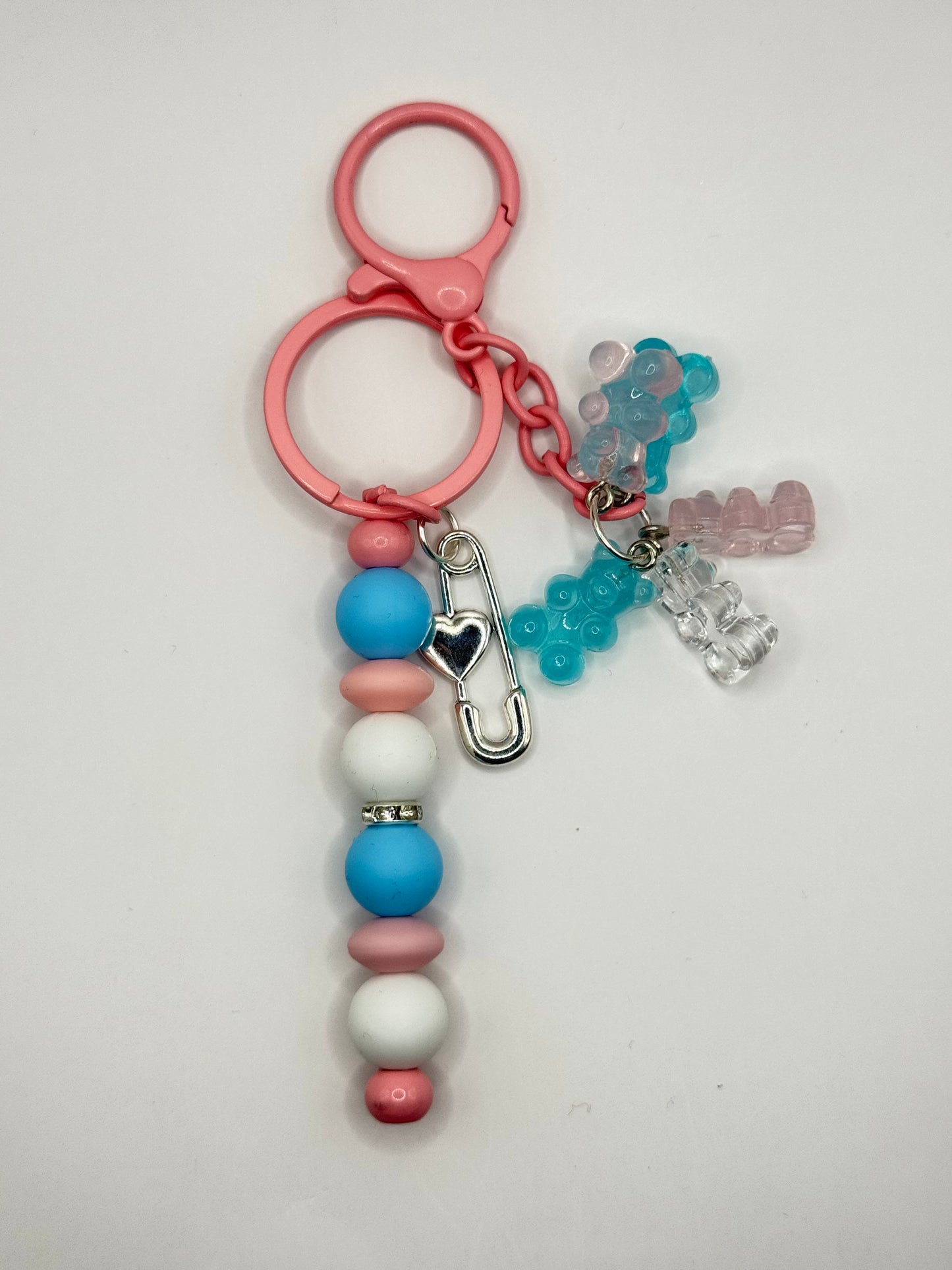 “PRIDE” Transgender Flag Keychain