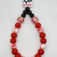 Beaded Tear Drop Silicone Wristlet Keychain