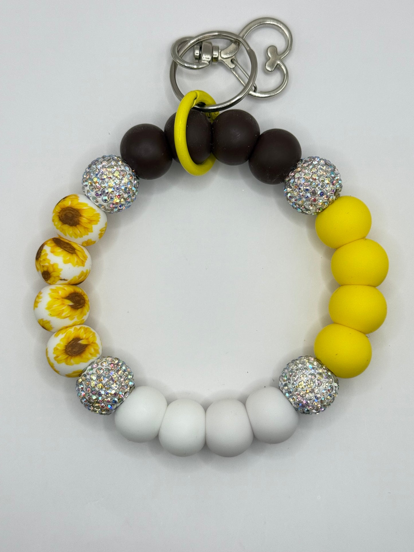 “SUNFLOWER 001” Silicone Wristlet Keychain