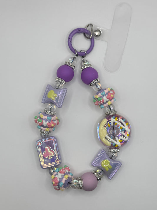 “PURPLE DONUT MACARON” Purple Phone Charms / Bag Charms