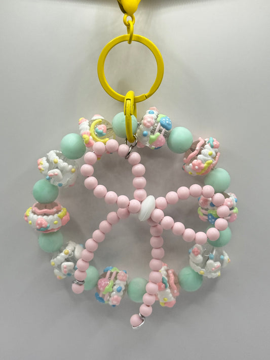 “MINT MACARON” Silicone Wristlet Keychain