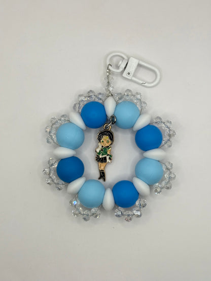 “SCOUTS” Silicone and Crystal Bag Charm Keychains