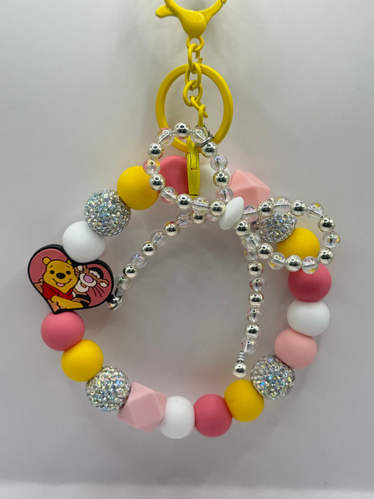 “CHARACTER” Silicone Wristlet Keychain