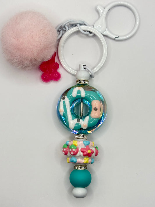 “BUBBLE DONUT” E-Blue Keychain