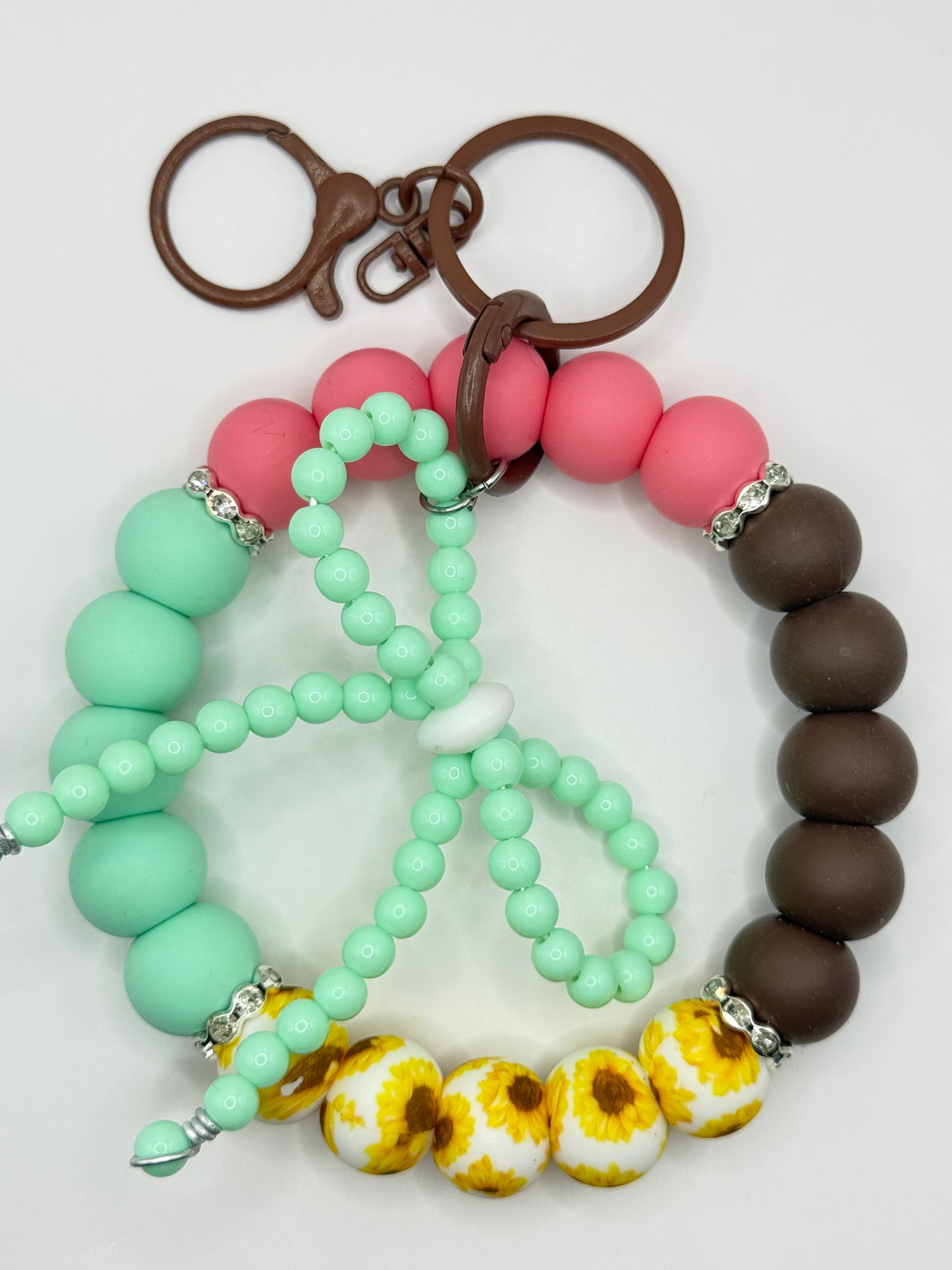 “SUNFLOWER 003” Silicone Wristlet Keychain