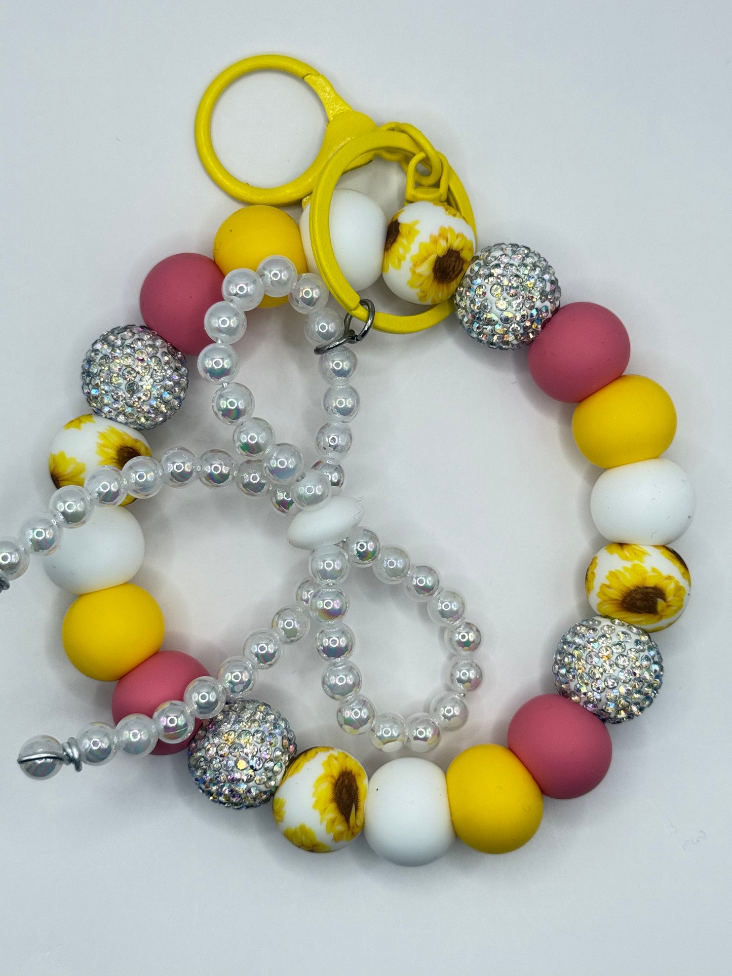 “SUNFLOWER 002” Silicone Wristlet Keychain