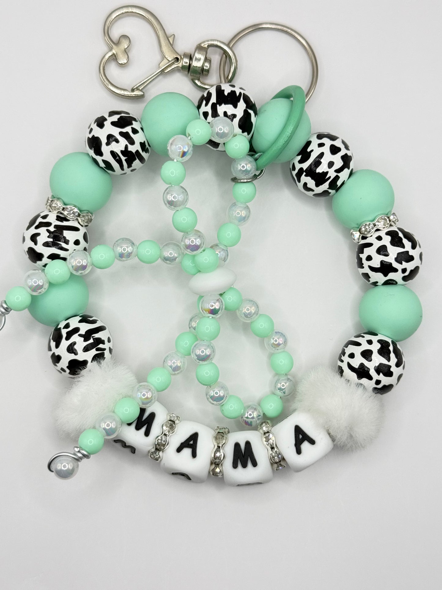 “BLUE MAMA” Silicone Wristlet Keychain