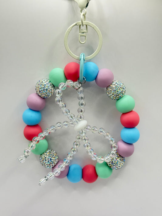 “UNICORN POOPS” Silicone Wristlet Keychain