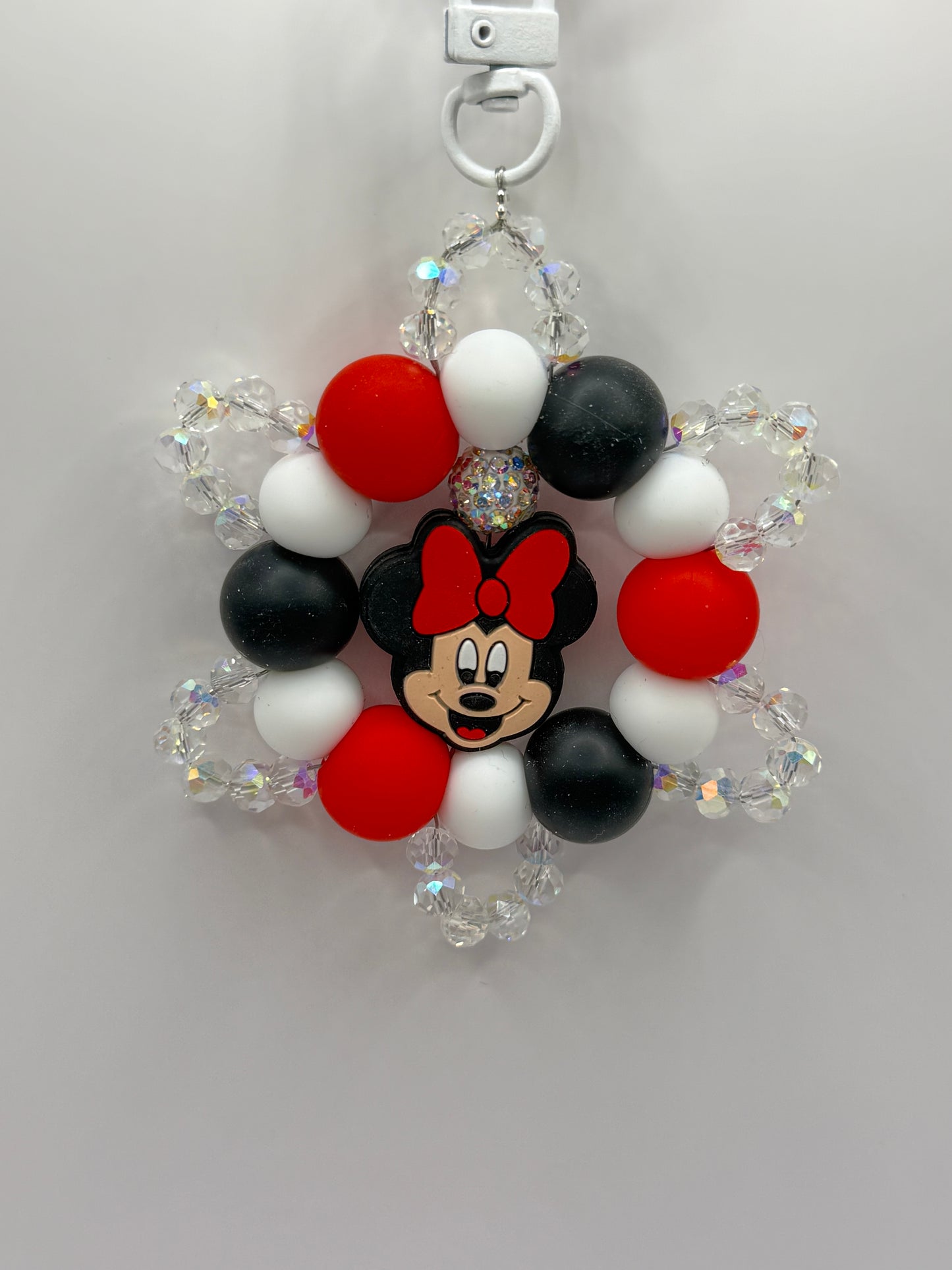 “MINI CHARACTER” Silicone and Crystal Bag Charm Keychain