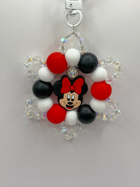 “MINI CHARACTER” Silicone and Crystal Bag Charm Keychain
